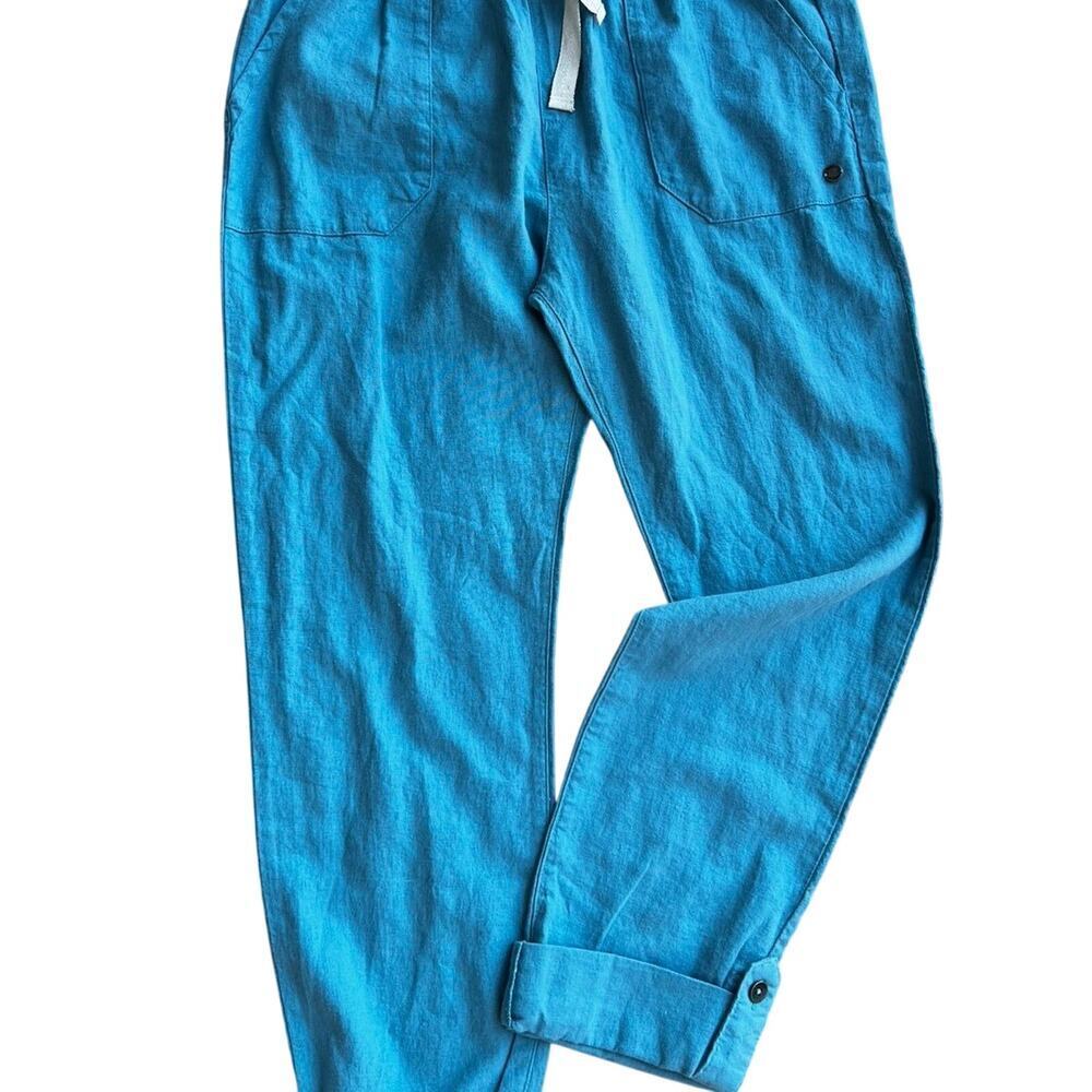 ROXY women’s S pants, rollup cuffs, linen blend
